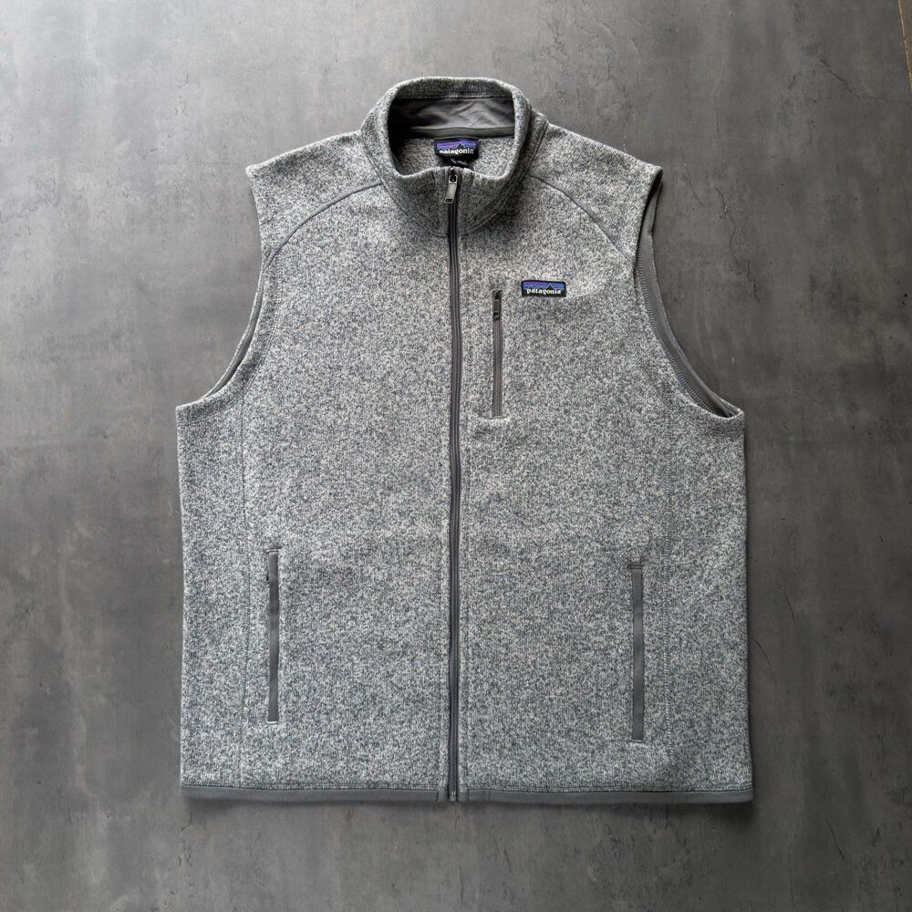 Patagonia Better Sweater Vest Mens XL Gray Full Zip Fleece Outdoor Hiking Collar